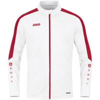 Jako Polyesterjacke Power - weiß/rot