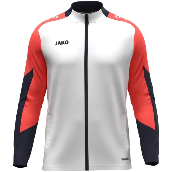 Jako Polyesterjacke Dynamic Kinder - weiß/coral/marine