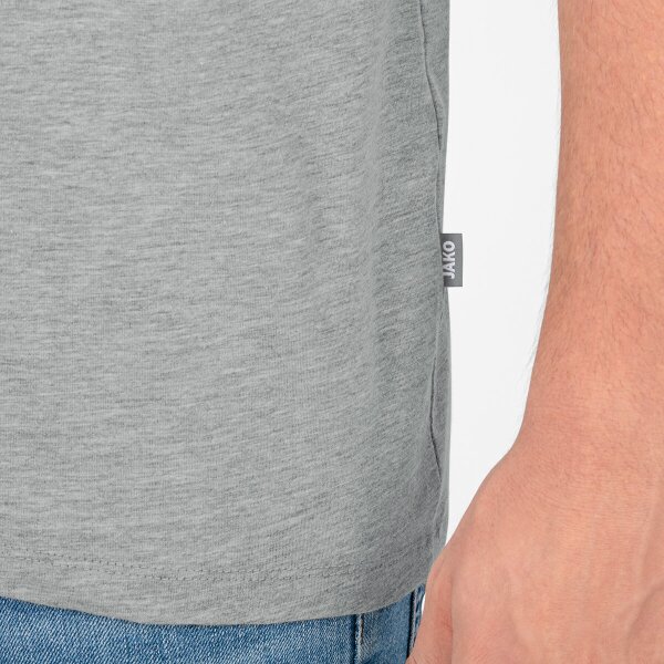 Jako T-Shirt Organic Stretch - hellgrau meliert