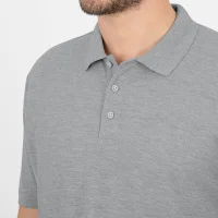 Jako Polo Organic - hellgrau meliert