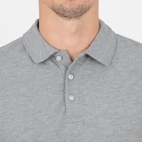 Jako Polo Organic Stretch - hellgrau meliert