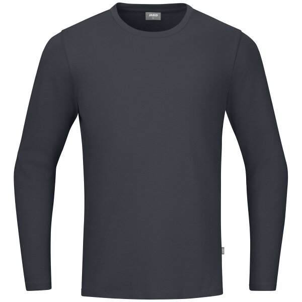 Jako Longsleeve Organic Sweatshirt Erwachsene - anthrazit