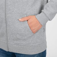 Jako Kapuzenjacke Organic - hellgrau meliert