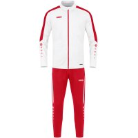 Jako Trainingsanzug Polyester Power Kinder - weiß/rot