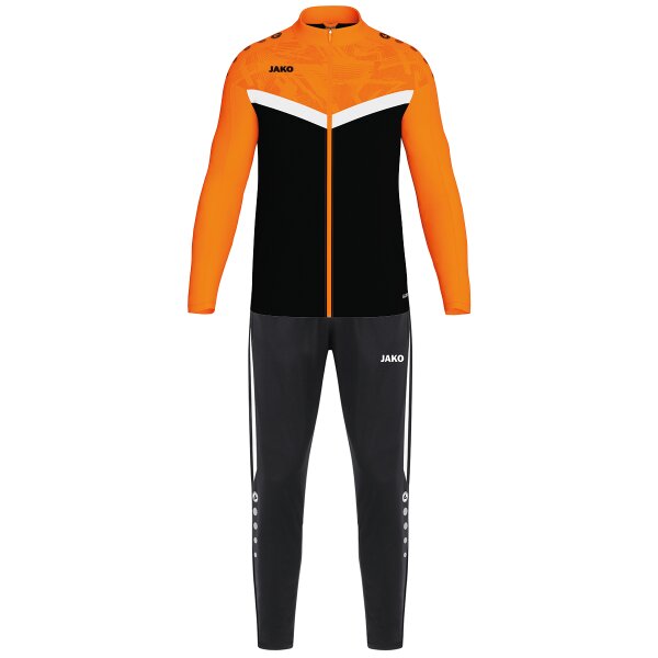 Jako Polyesteranzug Iconic Kinder - schwarz/neonorange
