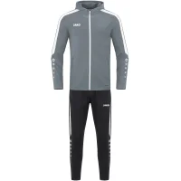 Jako Trainingsanzug Polyester Power mit Kapuze - steingrau