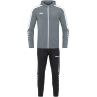 Jako Trainingsanzug Polyester Power mit Kapuze - steingrau