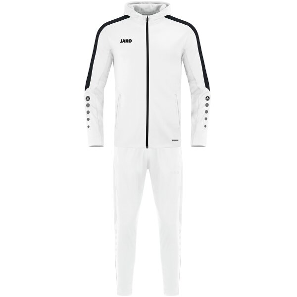 Jako Trainingsanzug Polyester Power mit Kapuze Kinder - weiß