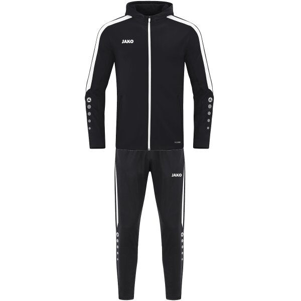 Jako Trainingsanzug Polyester Power mit Kapuze Kinder - schwarz