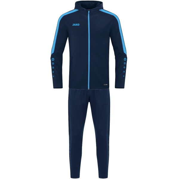 Jako Trainingsanzug Polyester Power mit Kapuze Kinder - marine/skyblue