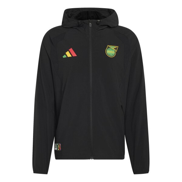 adidas Jamaica Tiro Travel Full Zip Windbreaker Herren - black