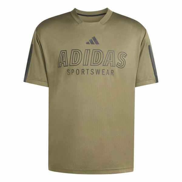 adidas House Of Tiro Wordmark T-Shirt Herren - olive strata/black