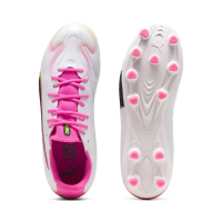 Puma King 20 Match FG/AG Fußballschuh Kinder - white/poison pink/bright aqua