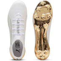 Puma Ultra 6 Ultimate FG Herren White - PUMA White-Metallic Gold-PUMA Black