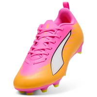 Puma Ultra 6 Play FG/AG Kinder - Poison Pink-PUMA White-Sun Stream-Bright Aqua-PUMA Black
