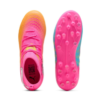 Puma Future 9 Match MG High Kinder - Poison Pink-Sun Stream-Bright Aqua-PUMA White