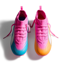 Puma Ultra 6 Match MG Kinder - Poison Pink-PUMA White-Sun Stream-Bright Aqua-PUMA Black