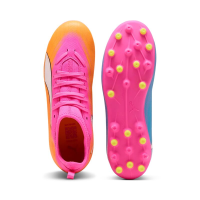 Puma Ultra 6 Match MG Kinder - Poison Pink-PUMA White-Sun Stream-Bright Aqua-PUMA Black