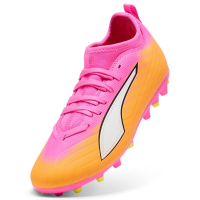 Puma Ultra 6 Match MG Kinder - Poison Pink-PUMA White-Sun Stream-Bright Aqua-PUMA Black