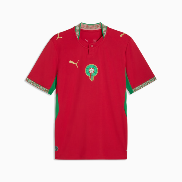 Puma FRMF Marokko Home Trikot Kinder WM2026 - rot/grün/gold