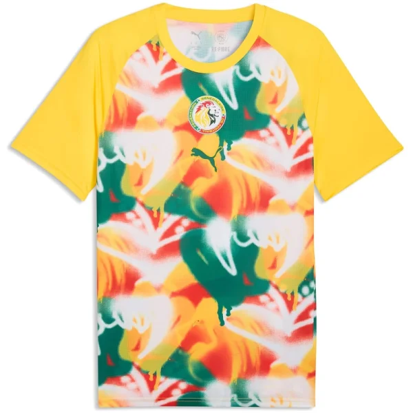 Puma FSF Senegal Aufwärmshirt Herren WM2026 - gelb/grün/weiß