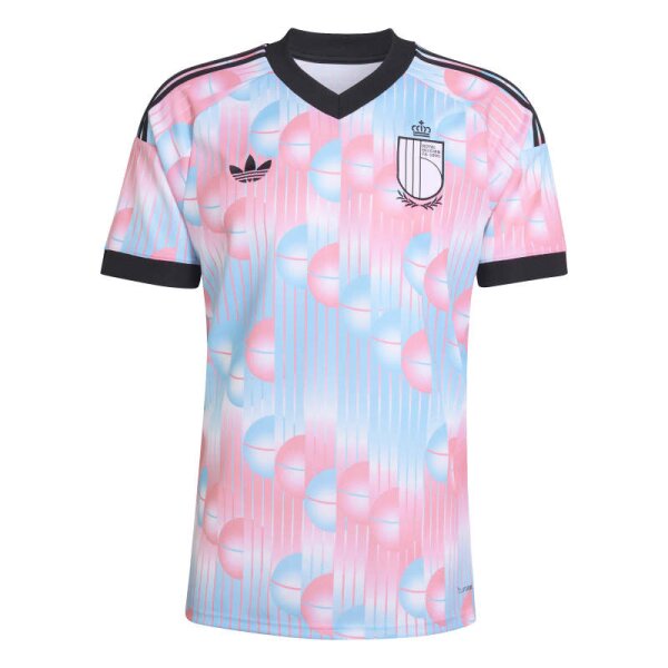 adidas Belgien Trikot Away Herren WM2026 - hellblau/pink/schwarz