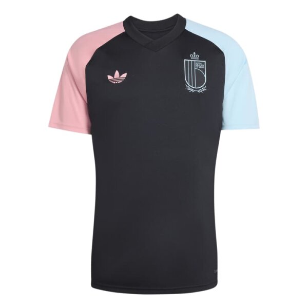adidas Belgien Pre-Match Trikot Away Herren WM2026 - schwarz/hellblau/pink