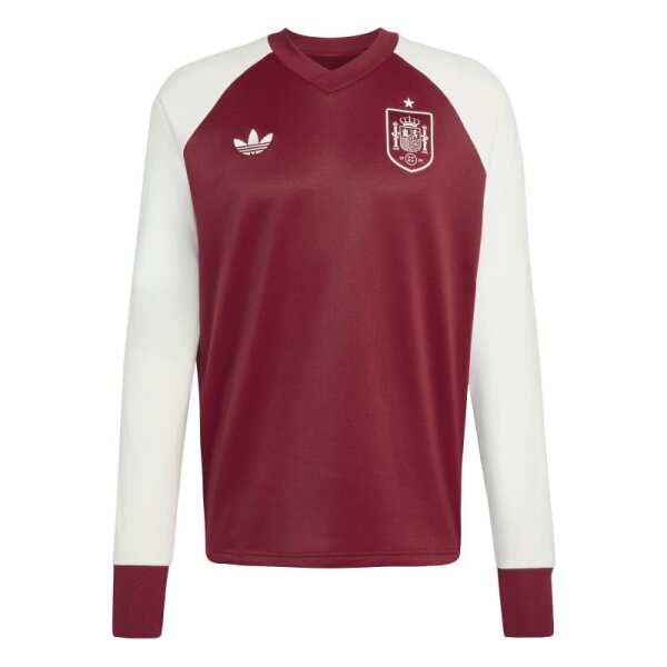 adidas Spanien Away Langarm Pre-Match Trikot Herren WM2026 - rot/weiß