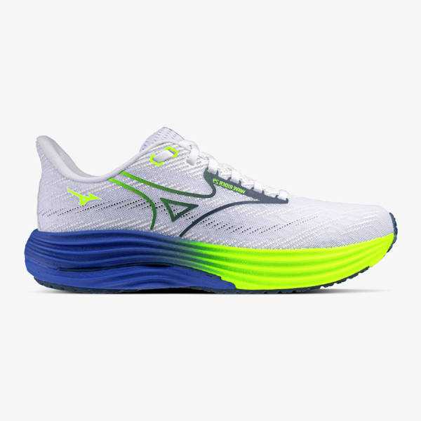 Mizuno Wave Rider 29 Laufschuhe Herren - weiß/gelb/blau
