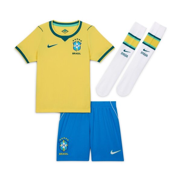 Nike Brasilien Home Stadium Trikot-Set Kinder WM2026 - gelb