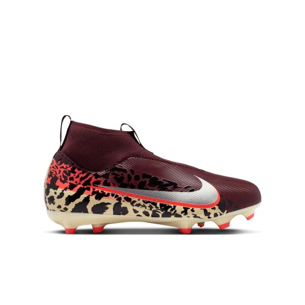 Nike Mercurial Superfly 10 Academy FG/AG LL High Kinder United - dunkelrot/beige
