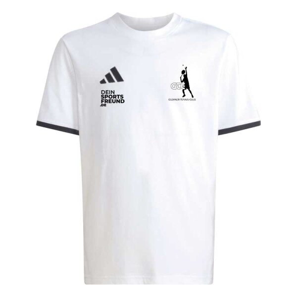 Glehner Tennis Club x adidas Entrada 26 Kids T-Shirt Kinder - white/black