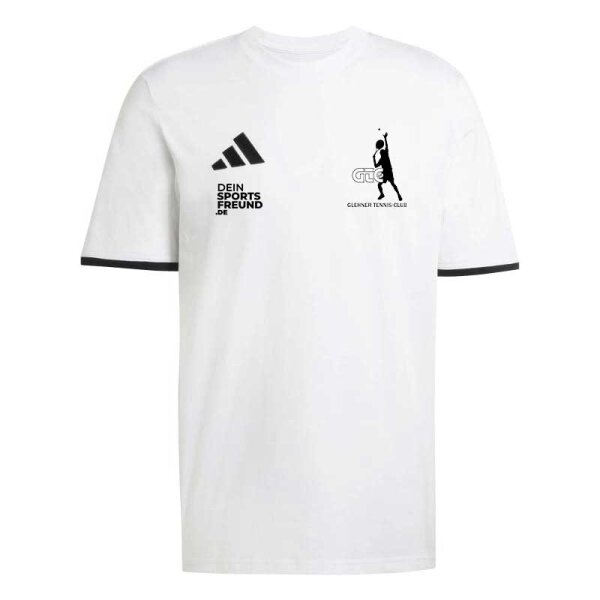 Glehner Tennis Club x adidas Entrada 26 T-Shirt Herren - white/black