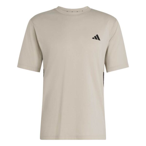adidas Workout Essentials T-Shirt Herren - beige/schwarz