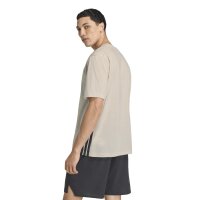 adidas Workout Essentials T-Shirt Herren - beige/schwarz