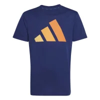 adidas Essentials T-Shirt Kinder - blau/orange