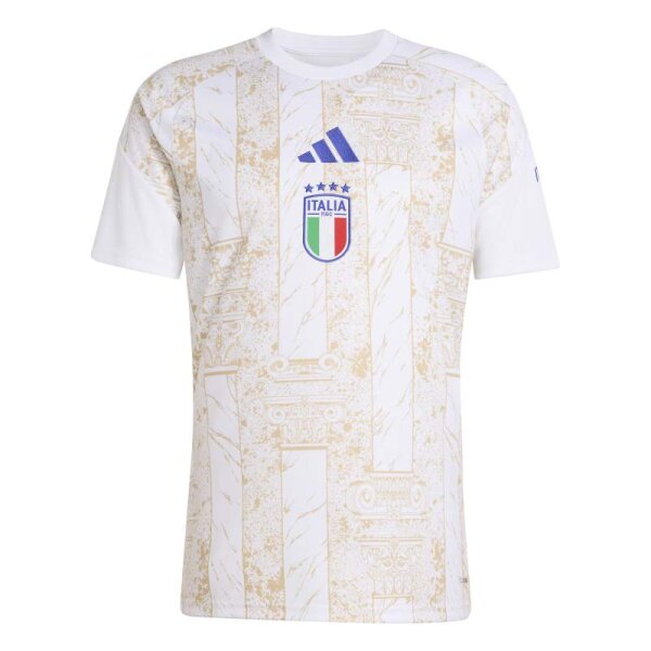 adidas Italien Aufwärmshirt Herren WM2026 - weiß/gold