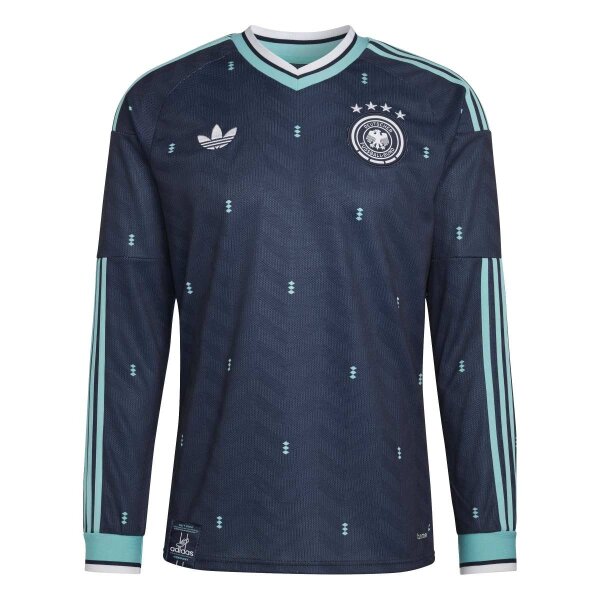 adidas DFB Away Langarm Trikot Herren WM2026 - navy/türkis