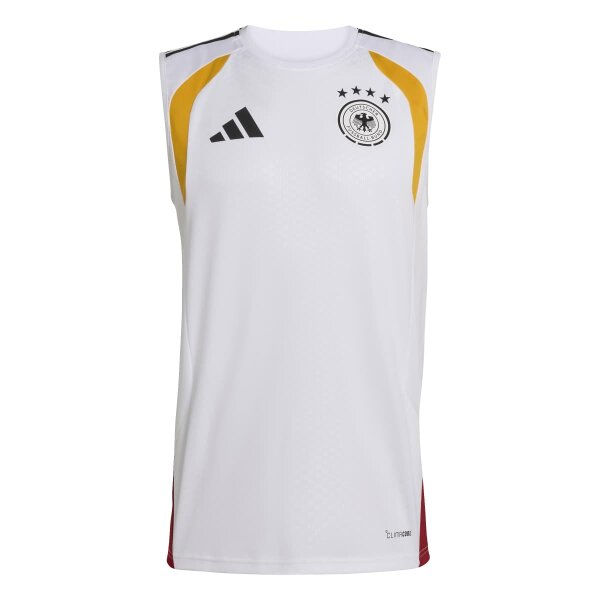 adidas DFB Ärmellos Trainingstrikot Herren WM2026 - weiß/schwarz/rot/gold