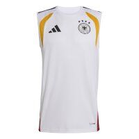 adidas DFB Ärmellos Trainingstrikot Herren WM2026 - weiß/schwarz/rot/gold