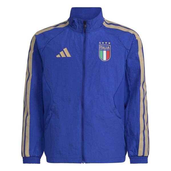 adidas Italien Heim Trainingsjacke Kinder - boblue