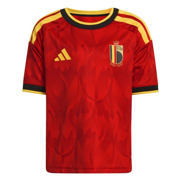 adidas Belgien 26 Heim Set Trikotset Kinder - red/bogold