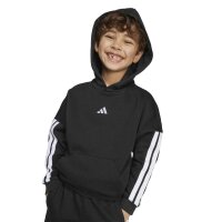 adidas Little 3 Stripes Essentials Fleece Trainingsanzug Kinder - black