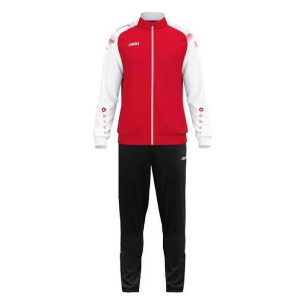 Jako Sonic Polyesteranzug Unisex Erwachsene - rot/weiß