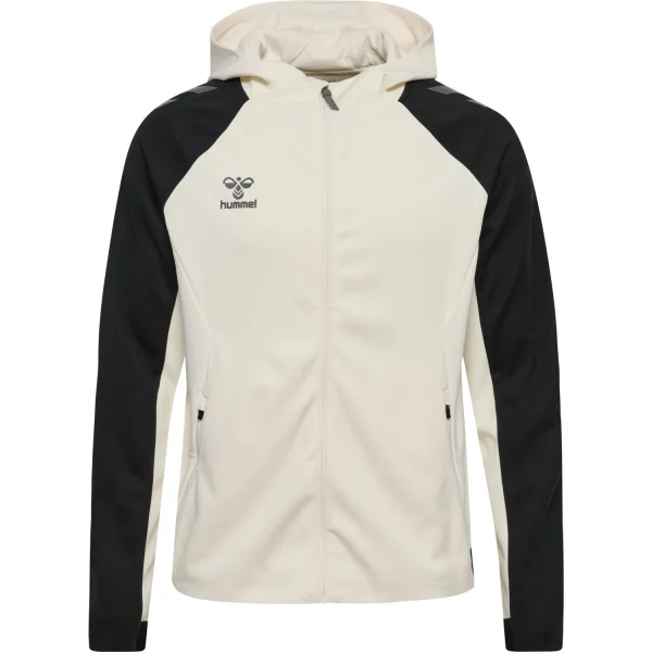 hummel Hmlcima 2.0 Zip Hoodie Herren - marshmallow/black