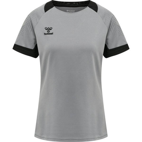 hummel Lead S/S Poly Trikot Damen - grey melange