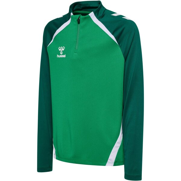 hummel Lead 2.0 Half Zip Trainingsjacke Kinder - jelly bean/evergreen