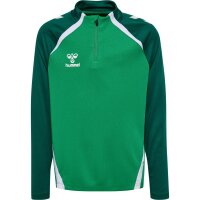 hummel Lead 2.0 Half Zip Trainingsjacke Kinder - jelly bean/evergreen