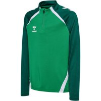 hummel Lead 2.0 Half Zip Trainingsjacke Kinder - jelly bean/evergreen