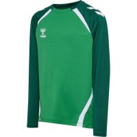 hummel Lead 2.0 Crew Sweatshirt Kinder - jelly bean/evergreen